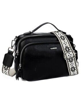 Women's Convertible Crossbody Satchel Bag Soft Vegan Leather Multi-Pocket Work